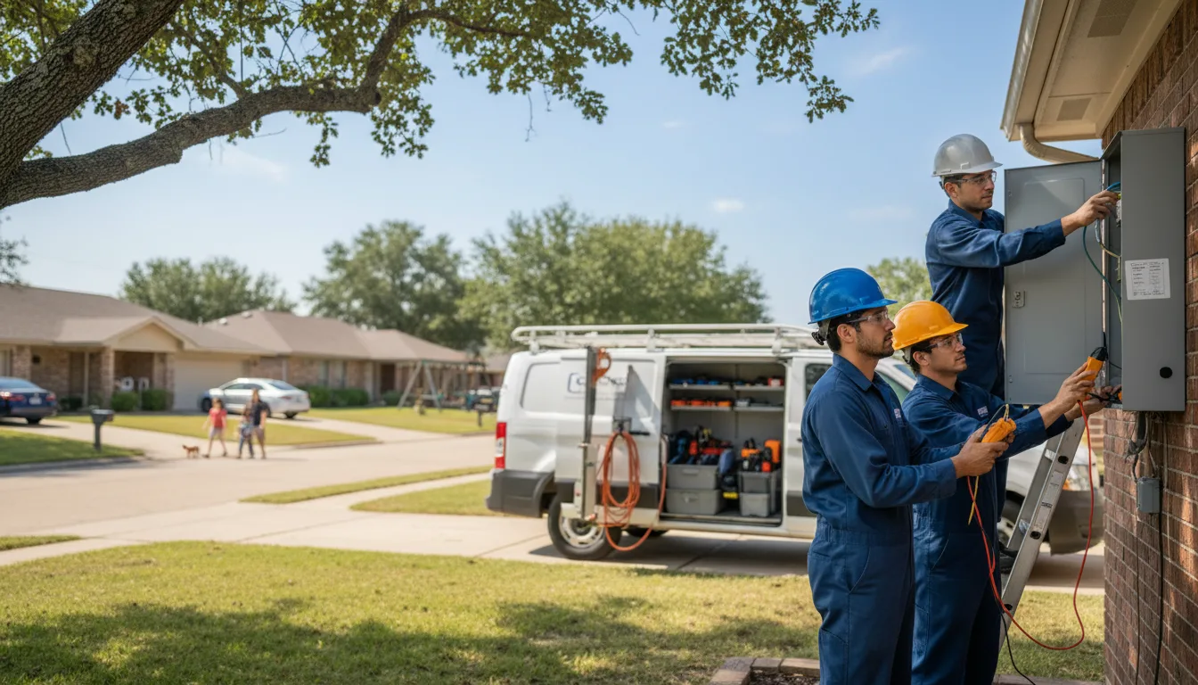 Certified electrician providing emergency electrical services in Hughes Springs, TX